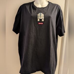 Levi's Black R2-D2 Graphic Tee. Xxl. Fits Smaller.